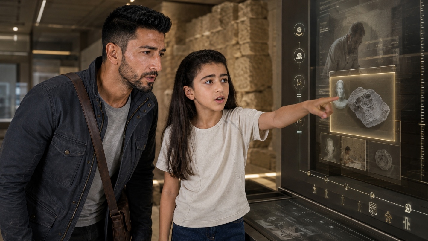 Sami and Lina using a future interface