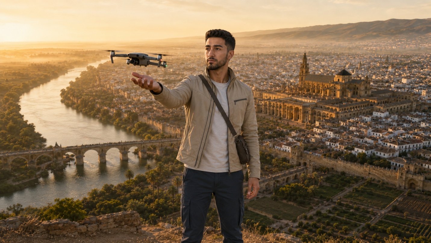 Time Traveler Arabia — Sami overlooking historical Al-Andalus